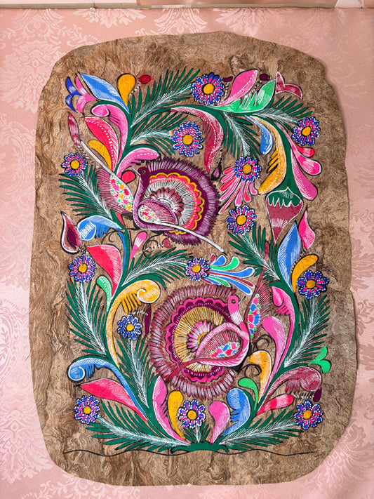 90’s Traditional Mexican Amate painting
