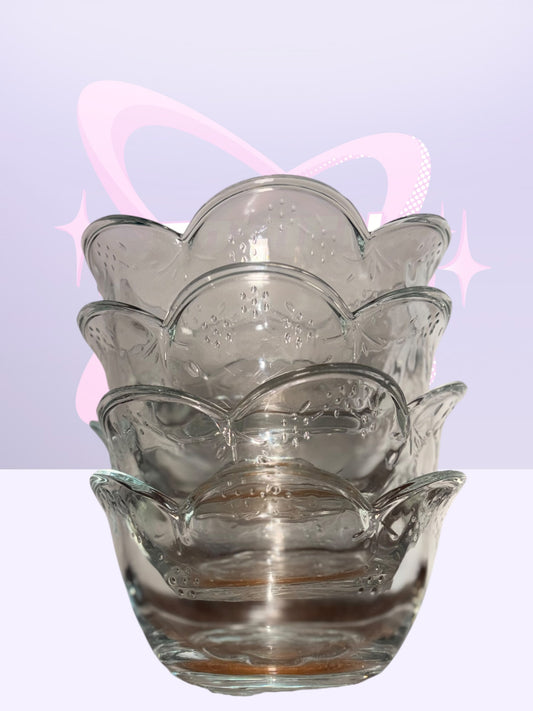 Pfaltzgraff "Blossom" 4- glass bowls (90’s)