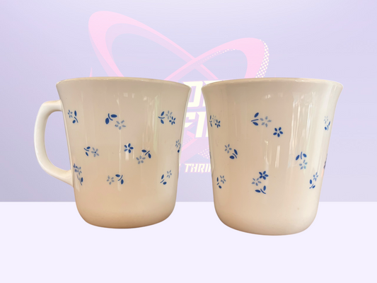2-Corning Ware mug featuring the Provincial Blue floral pattern (90’s)