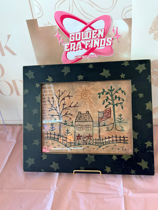Amy L Schmidt Spirit of Love Designs Primitive Folk Art Framed Print (90’s)