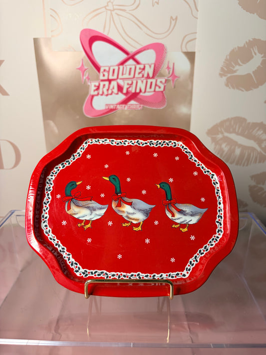 Duck Christmas tray (80’s)