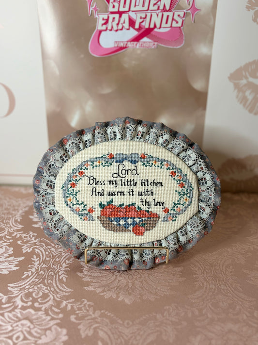 1980’s cross-stitch cottagecore decor