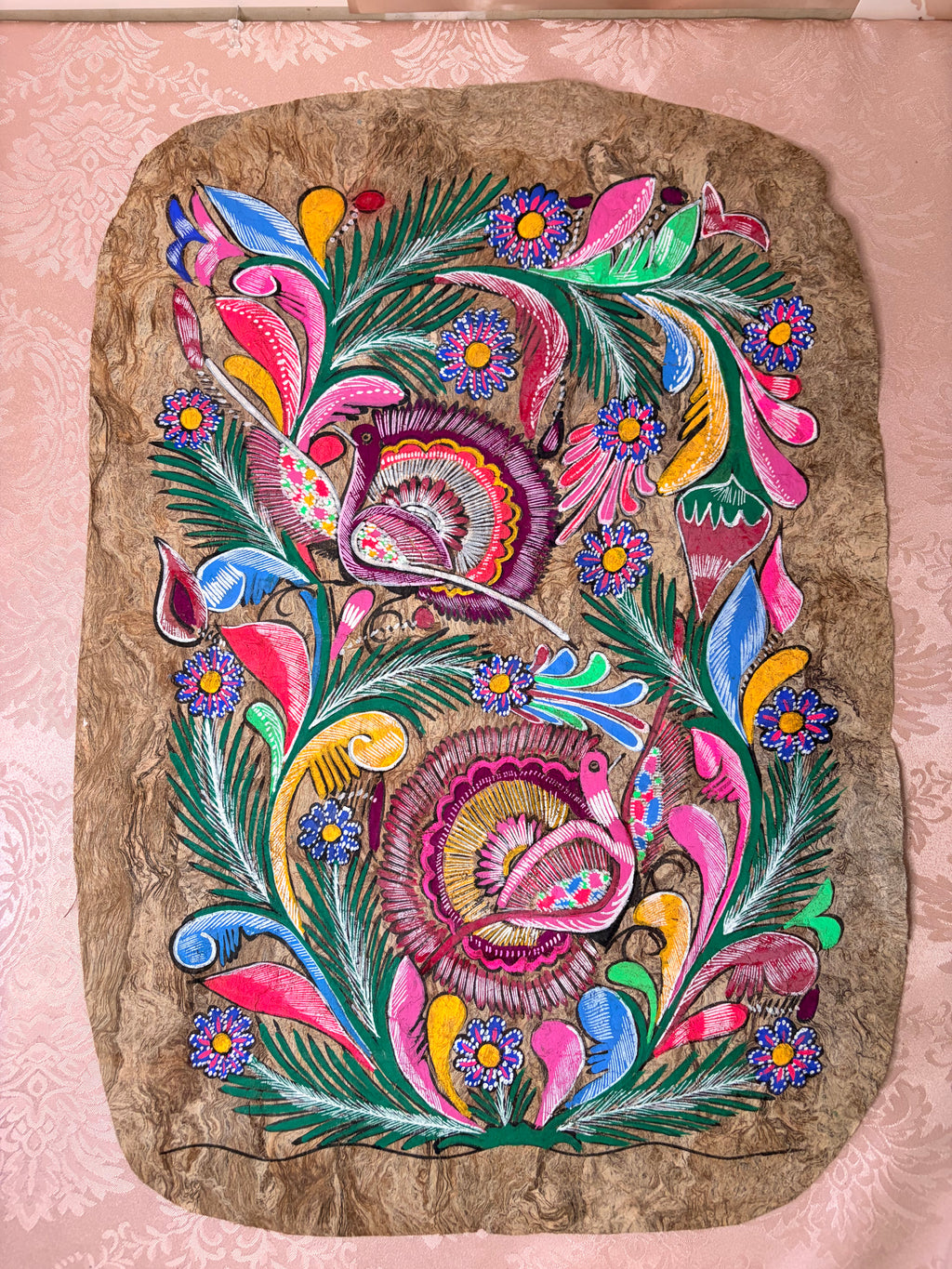 90’s Traditional Mexican Amate painting