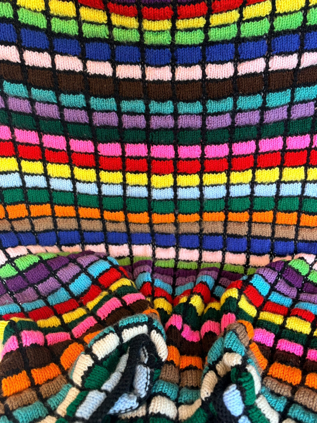 “Windowpane” Afghan Throw (70’s)