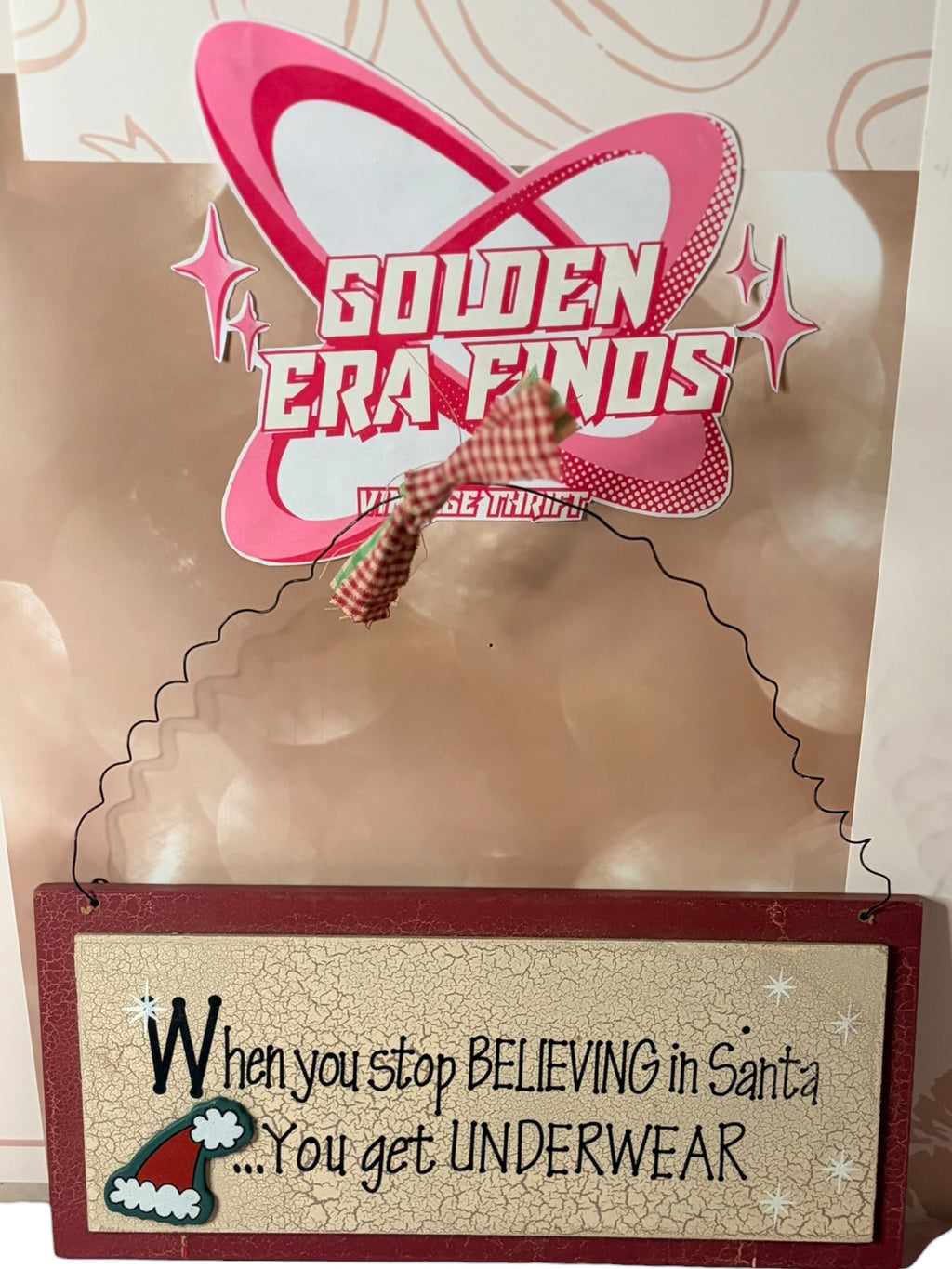 Humorous Christmas Wooden Wall Plaque - Holiday Home Decor Sign (y2k)