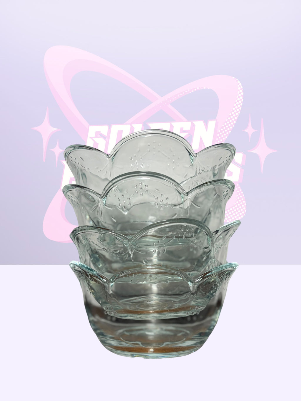 Pfaltzgraff "Blossom" 4- glass bowls (90’s)