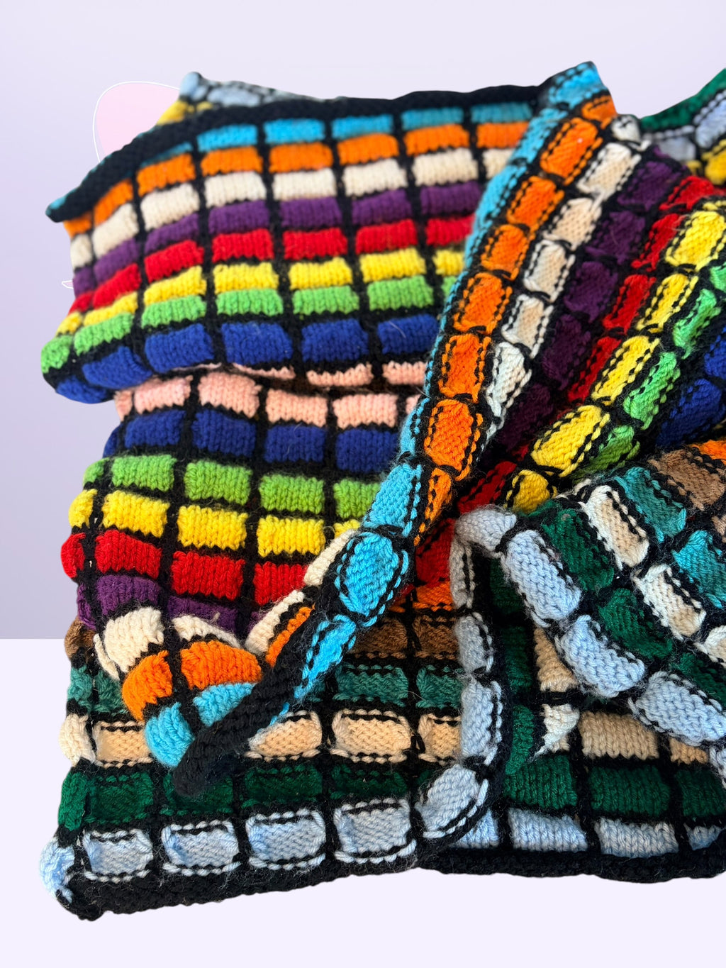 “Windowpane” Afghan Throw (70’s)