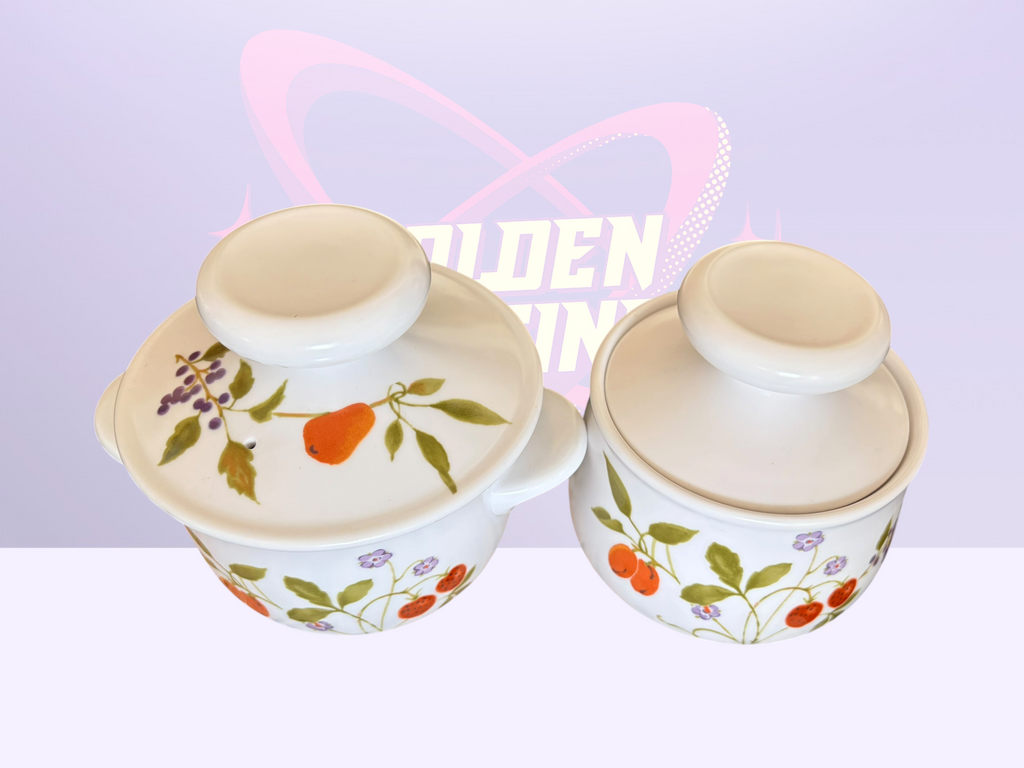 Noritake Progression China covered bowls "Berries 'n Such" (70’s)