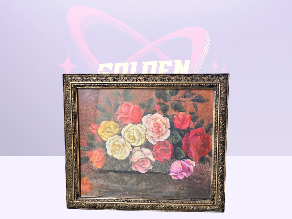Vintage floral still life painting