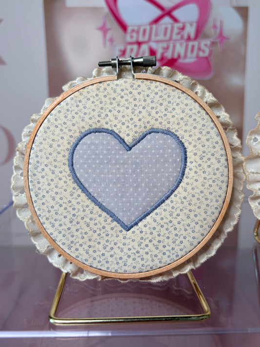 2-handmade embroidered fabric Hoop “cottagecore” decor