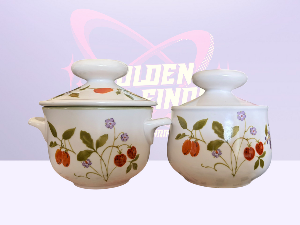 Noritake Progression China covered bowls "Berries 'n Such" (70’s)