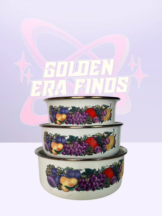 Cornucopia Enamel Nesting Bowls (1980’s)