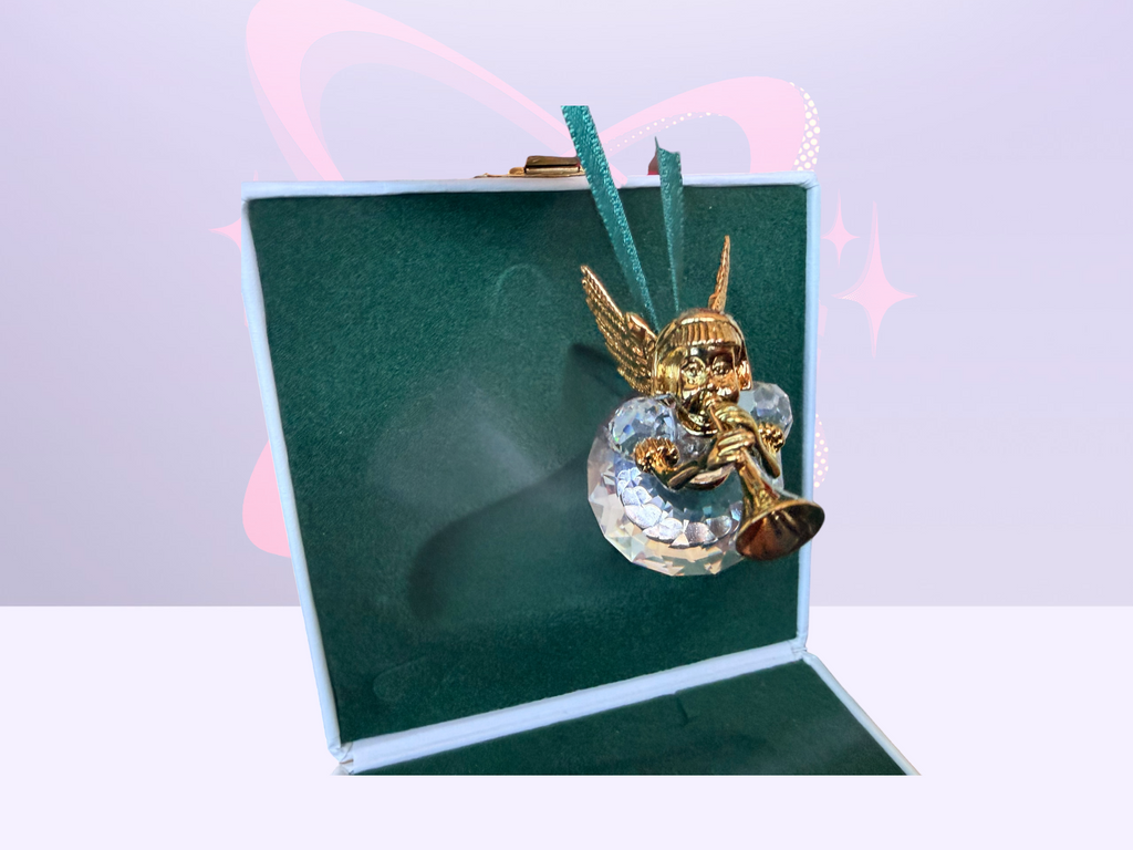 Swarovski Christmas angel ornament w/ box & certificate (1997)