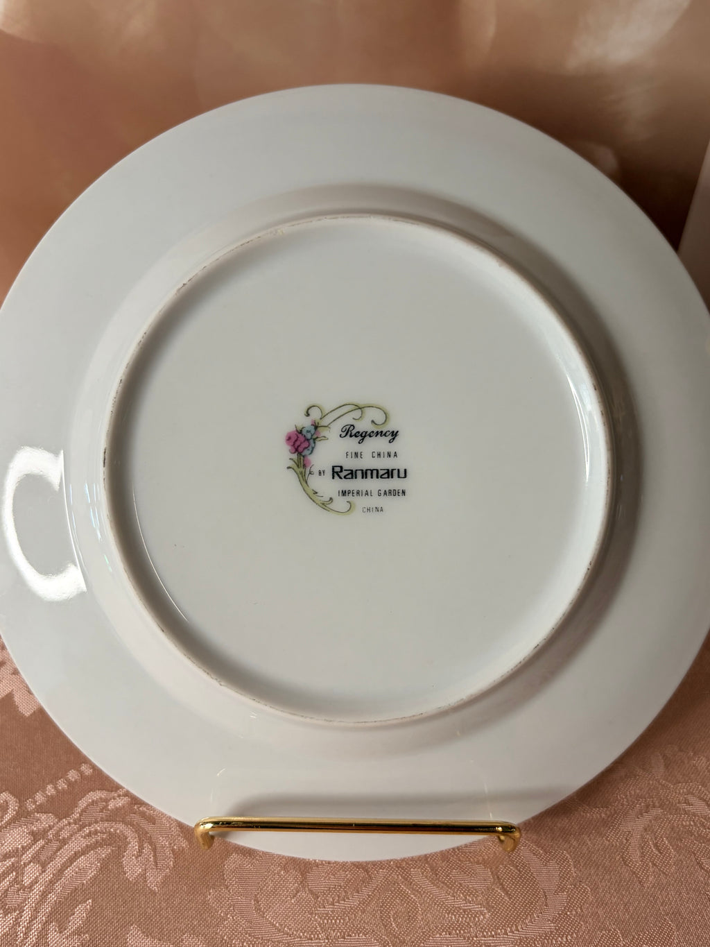 Imperial Garden bread and butter wall plate (80’s)
