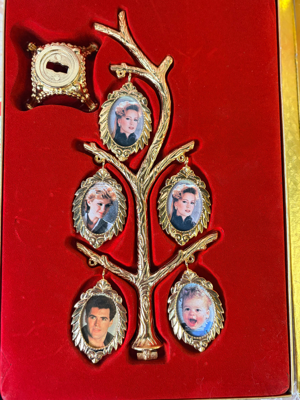 14-carat gold-plated 5-leaf family tree picture frame (90’s)
