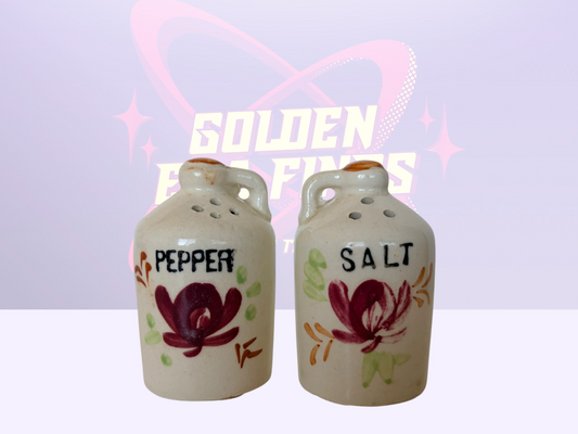 Hand-painted ceramic moonshine jug S&P shakers (1950’s)