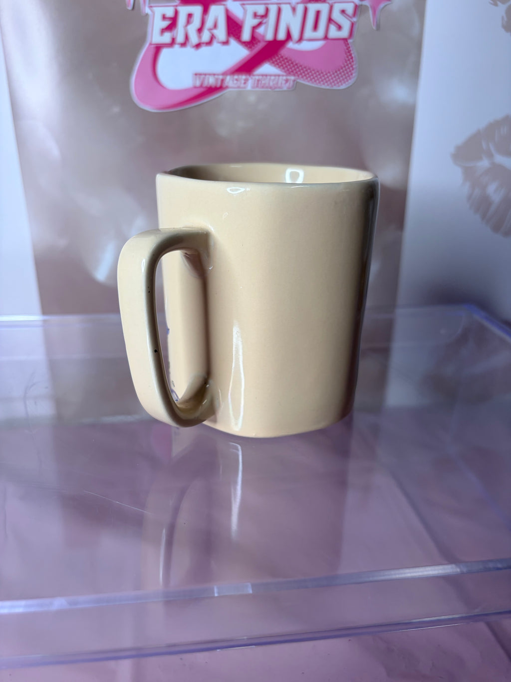 Taylor & Ng Hand Painted Blue Flower Mug Signed Win Ng (80’s)