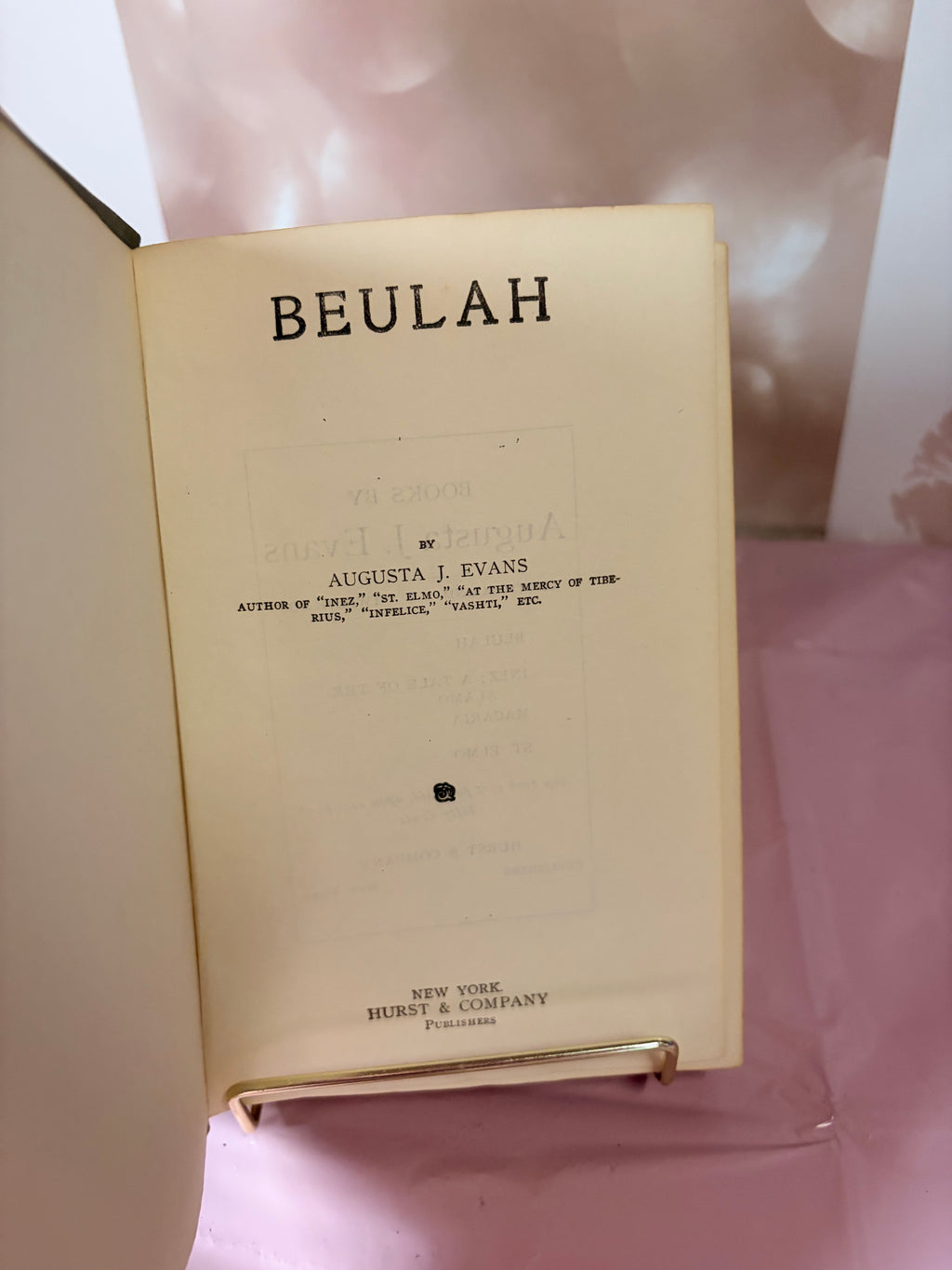 Antique 1900s Beulah by Augusta Jane Evans - Hurst Companion Series Christy Portrait