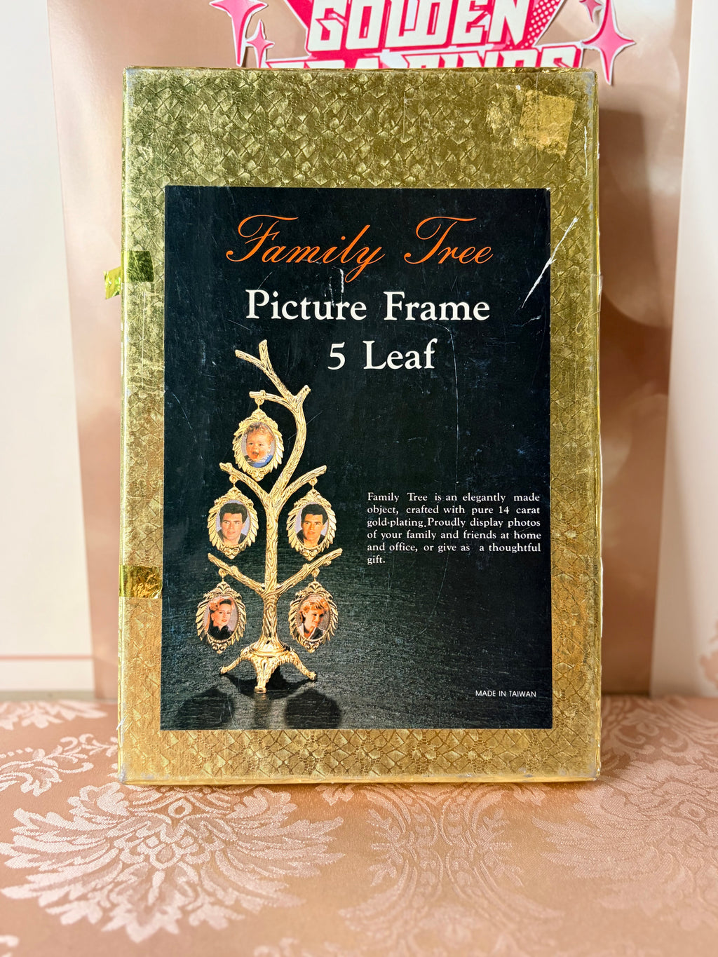 14-carat gold-plated 5-leaf family tree picture frame (90’s)