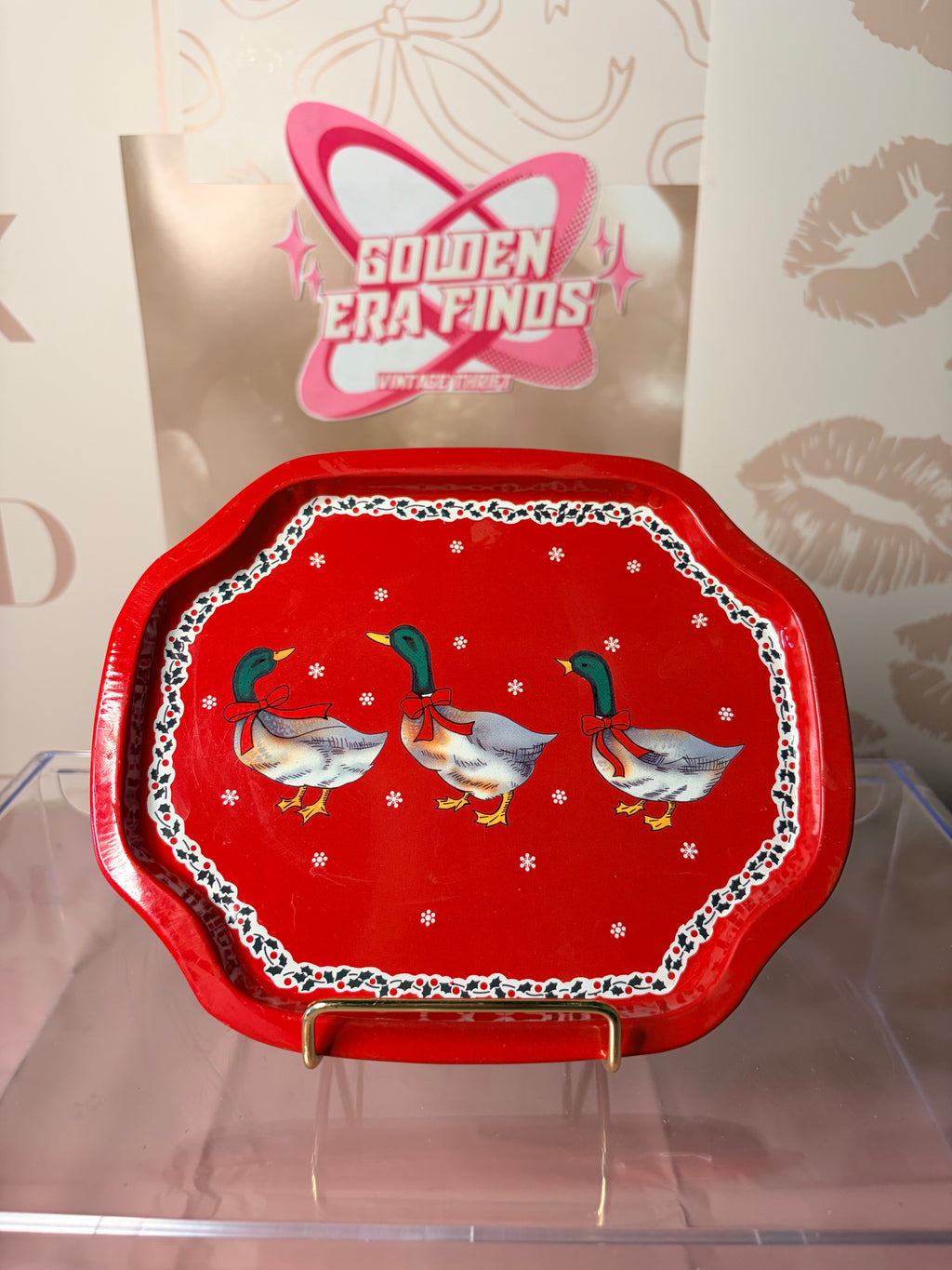 Duck Christmas tray (80’s)
