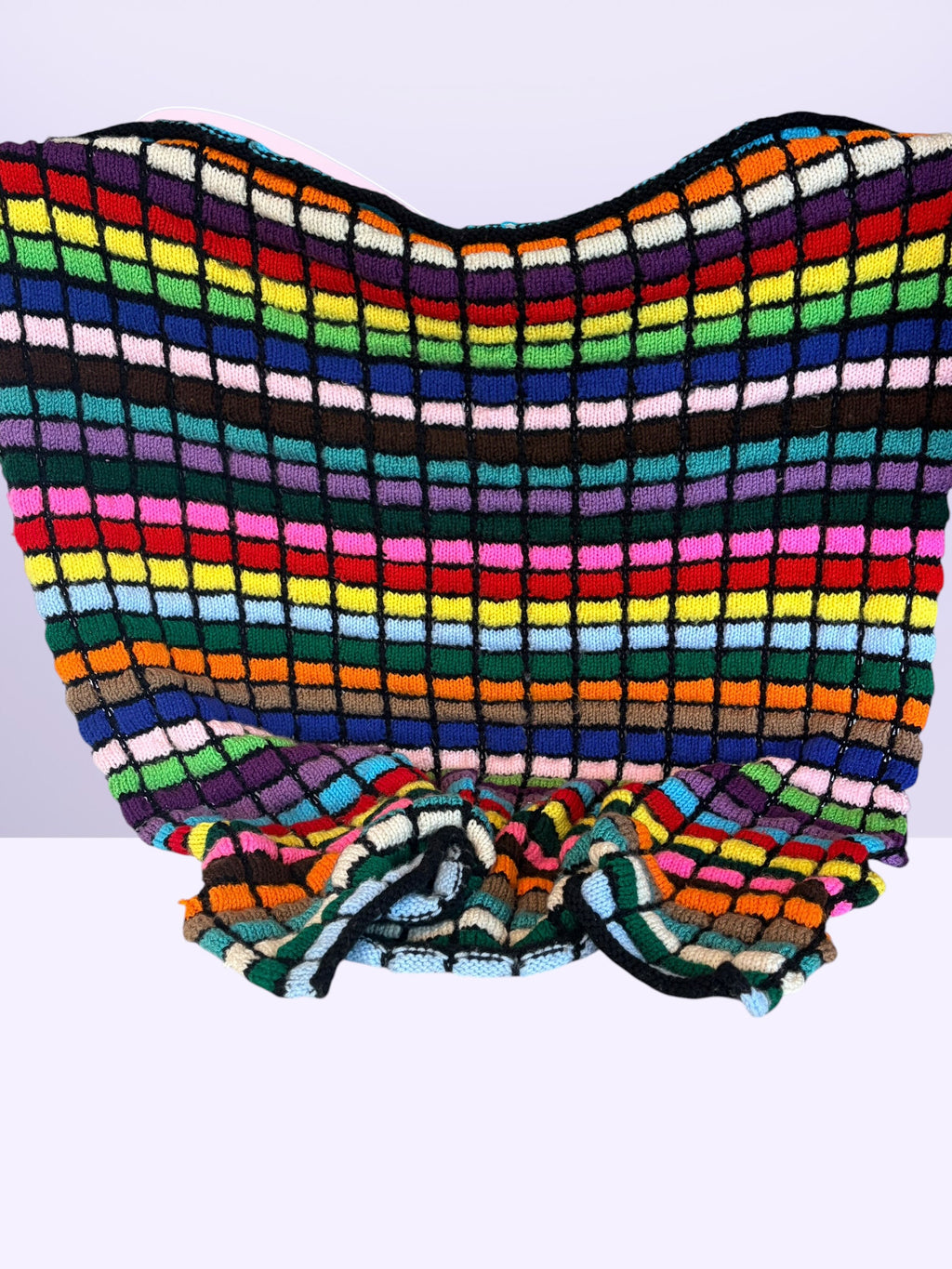 “Windowpane” Afghan Throw (70’s)