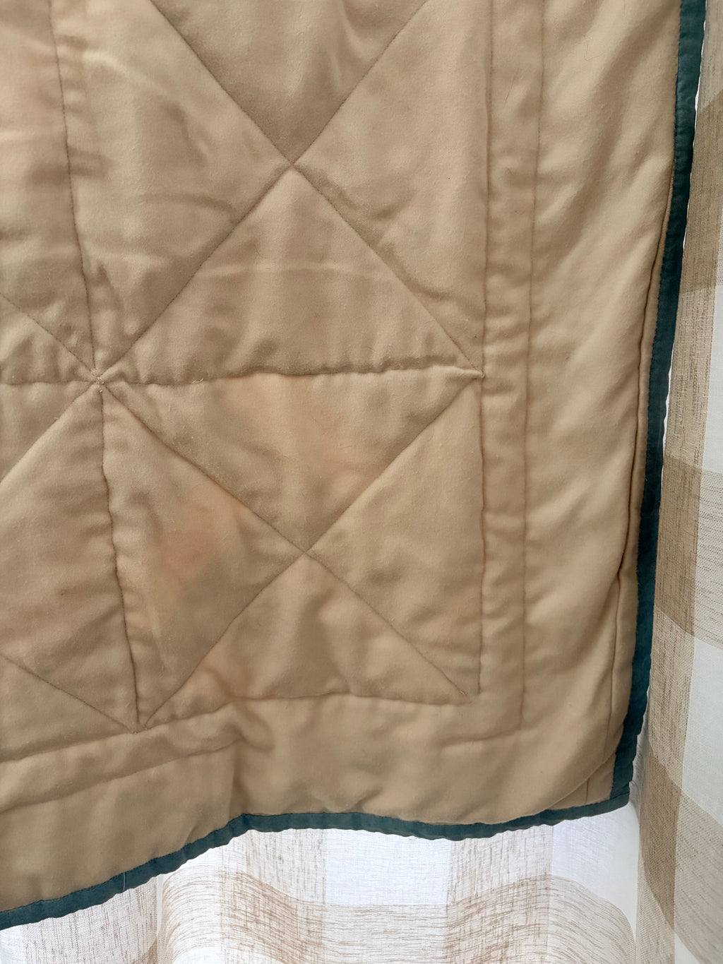 Handmade Quilt “Strip Search” Pattern Earthy Tones Lap Throw Blanket