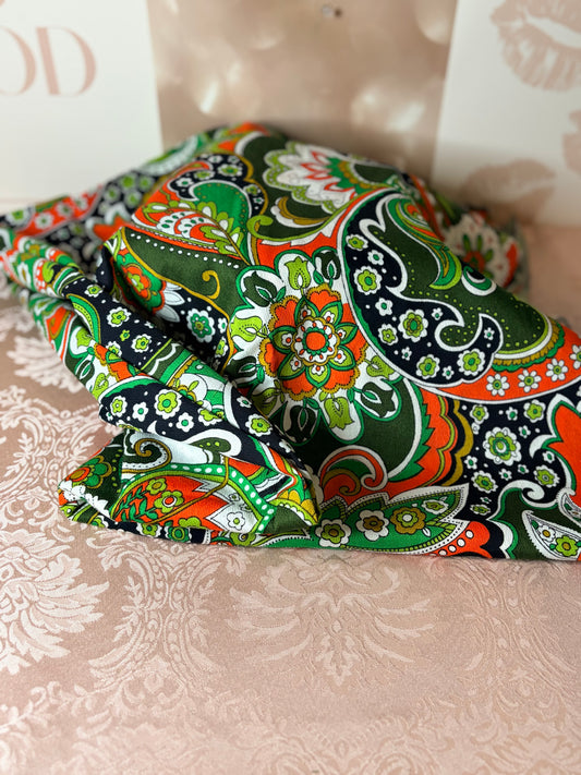 2 yards- psychedelic polyester blend fabric