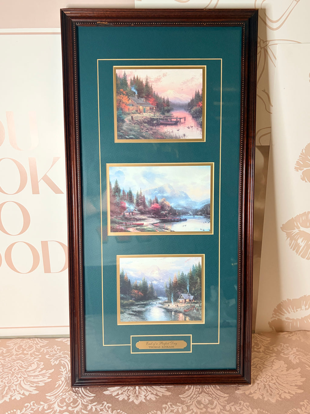 Thomas Kincade accent print triptych (2008)