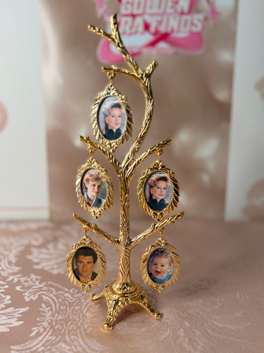 14-carat gold-plated 5-leaf family tree picture frame (90’s)
