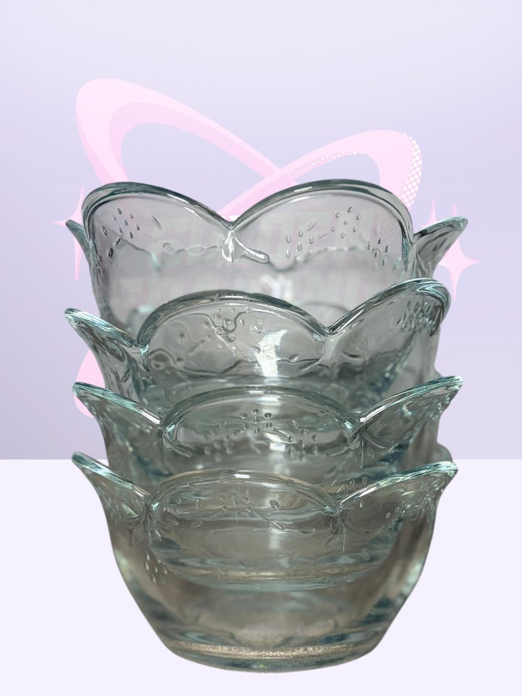 Pfaltzgraff "Blossom" 4- glass bowls (90’s)