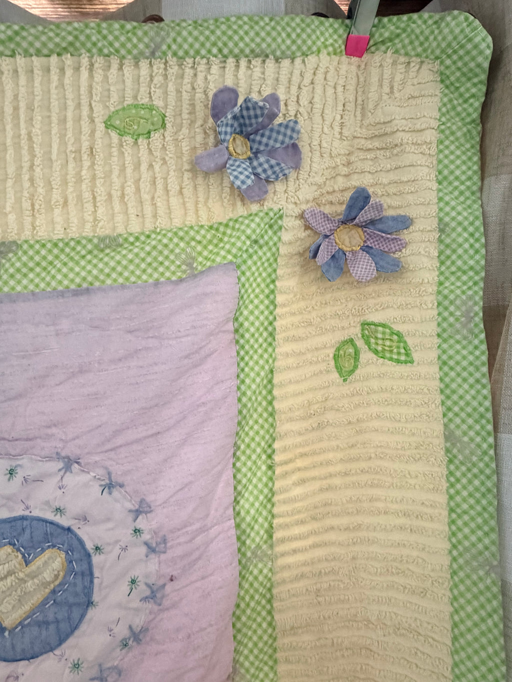 Pottery Barn Kids Secret Garden Patchwork Twin Quilt Pastel Floral Lavender (2000’s)