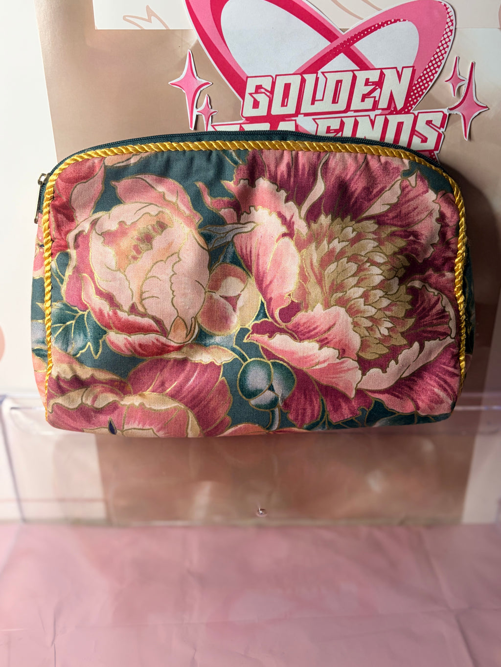 Floral cosmetic 3-set travel bags (80’s)