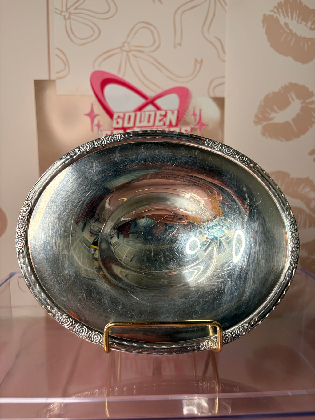 International Silver Company oval footed bowl in the "Camille" pattern