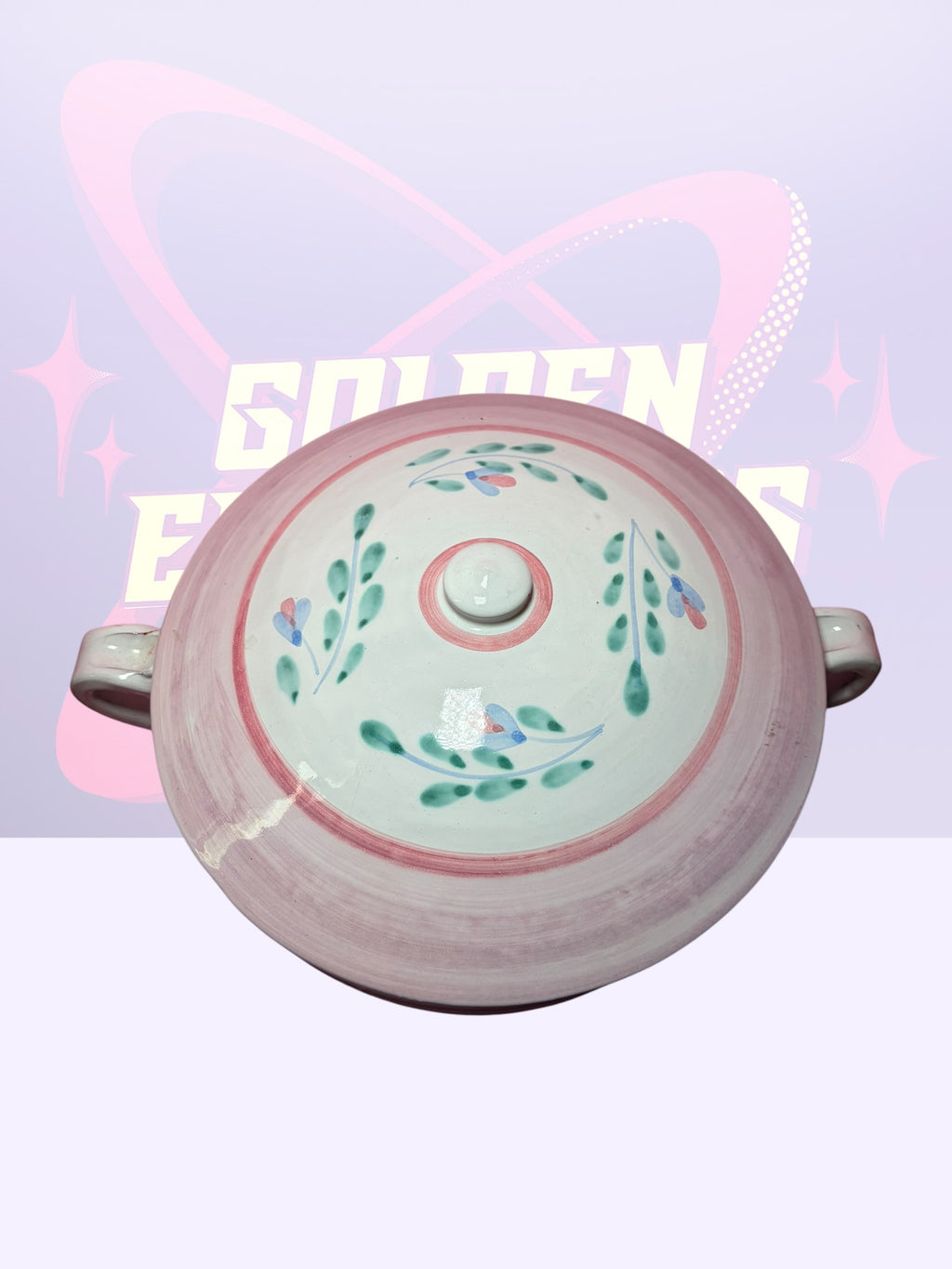 Caleca “Pink Garland” casserole dish 1.5 q (1980’s)