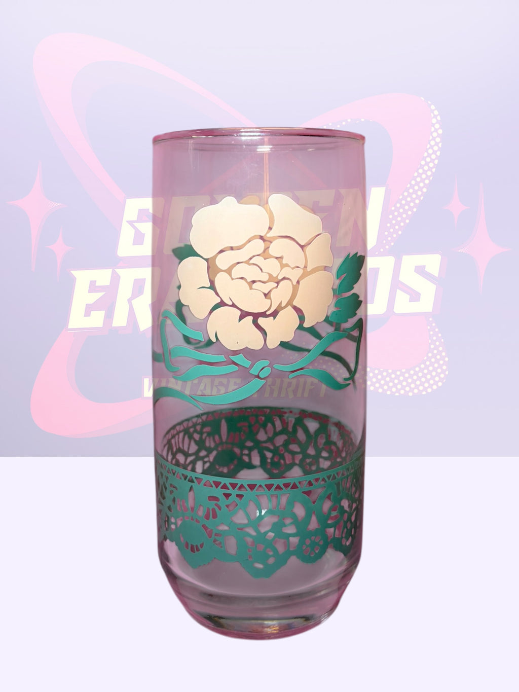 Anchor Hocking 1950 “Roses and Lace” cup