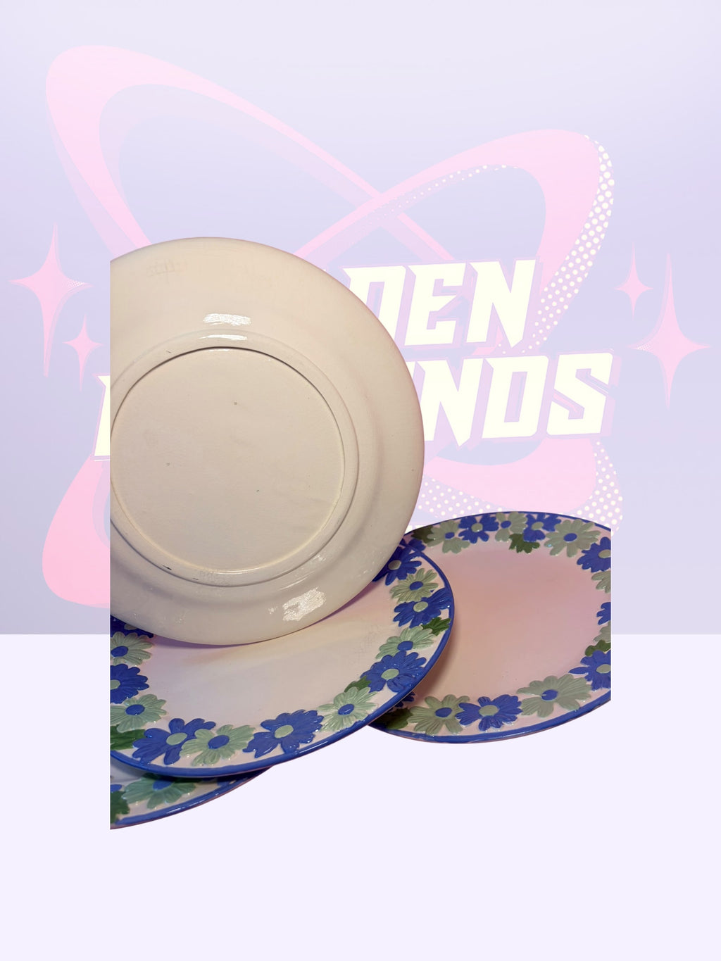 Daisy ceramic dinner plates (90’s)