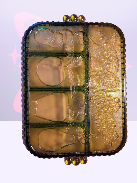 Indiana Glass Company 5-part divided fruit relish tray (1960’s)