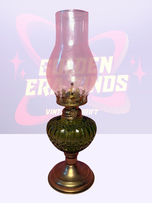 Green Glass oil lamp (1990’s)