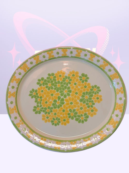 Franciscan Earthenware oval serving platter “Picnic Pattern” (1970’s)